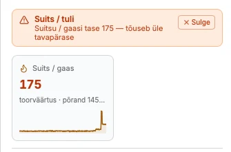 Suitsuhäire kohe ekraanil